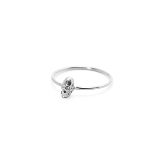 Anillo Craneo Mini Plata 9.25