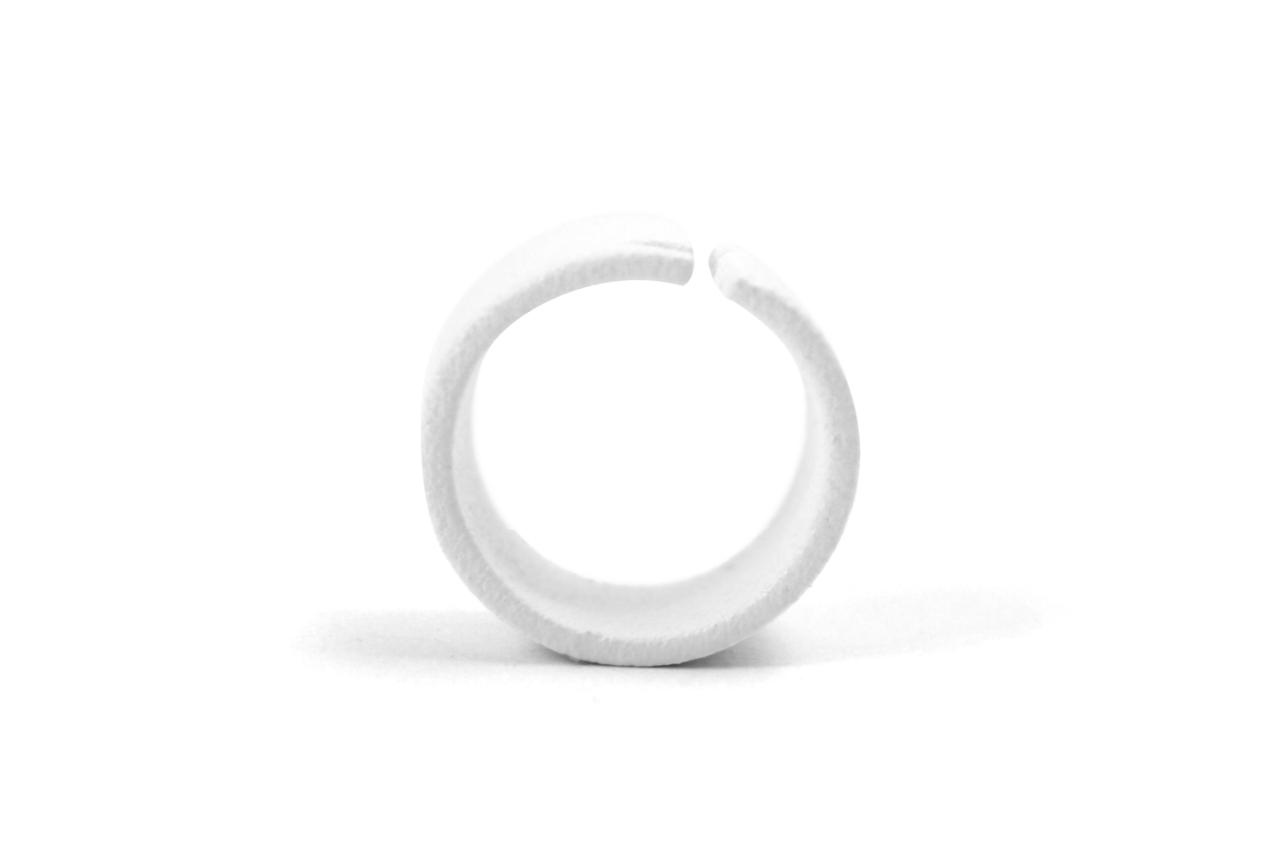 Argolla "o" Space Blanco Mate Texturizado