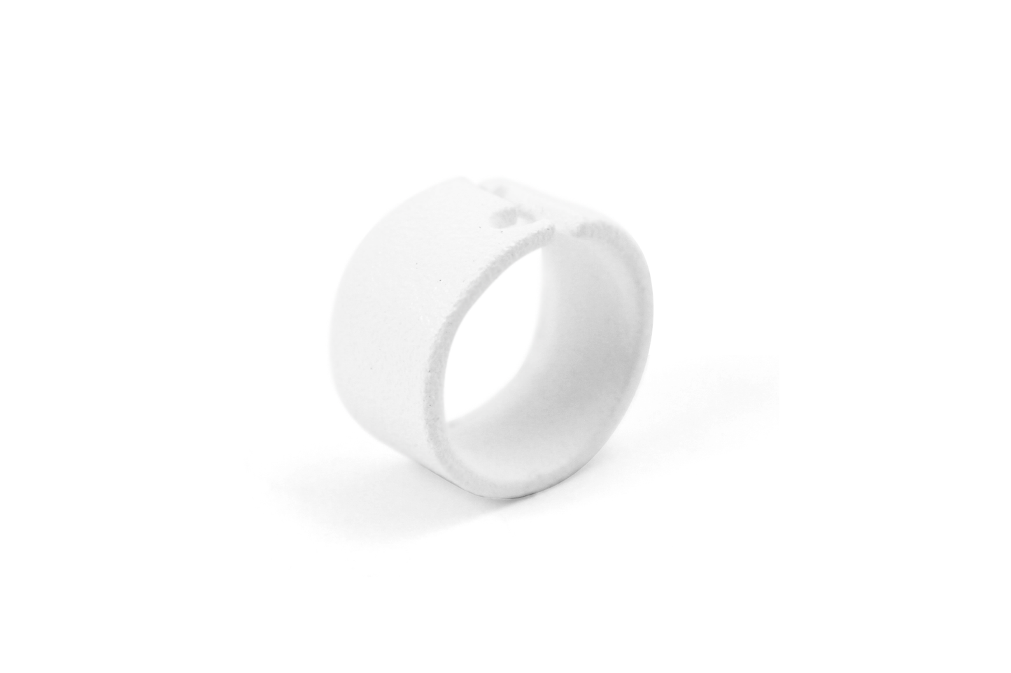 Argolla "o" Space Blanco Mate Texturizado