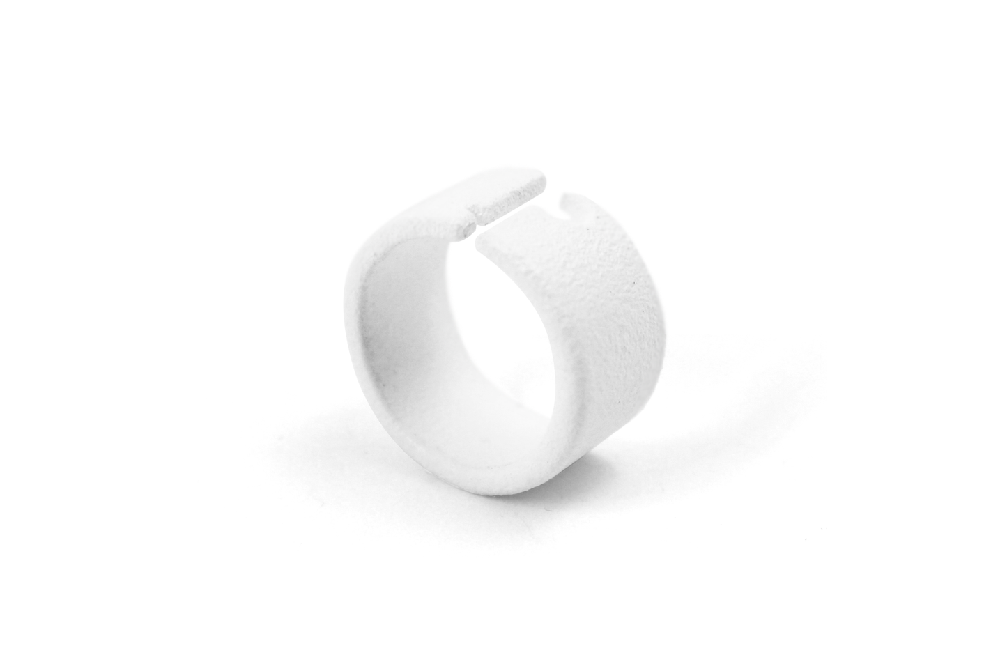 Argolla "o" Space Blanco Mate Texturizado