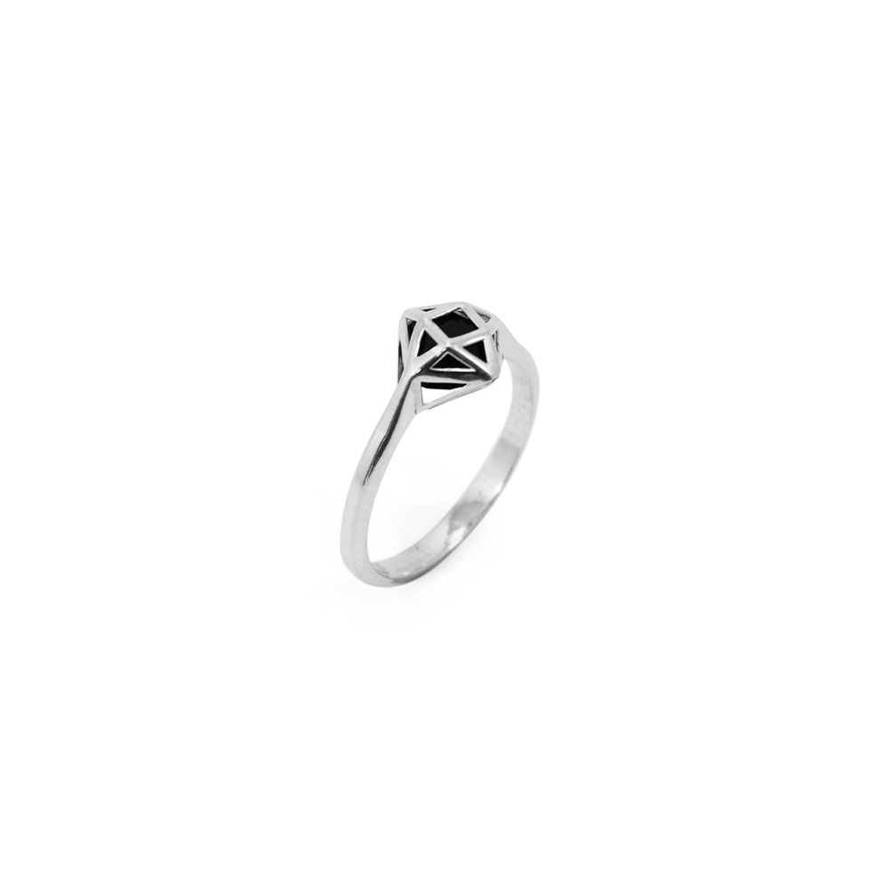 Anillo Abrazo de obsidiana