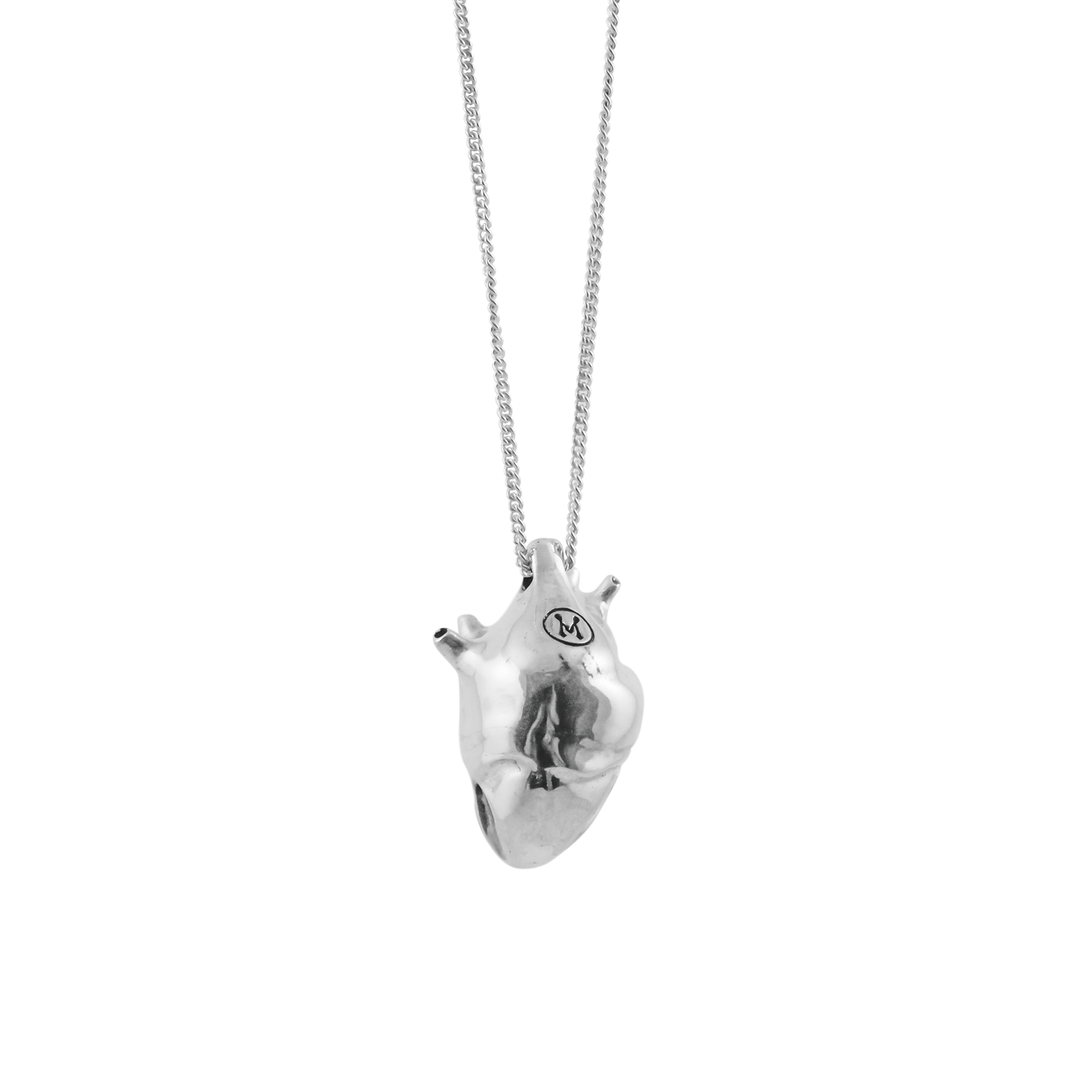 Collar Corazón Anatómico Plata