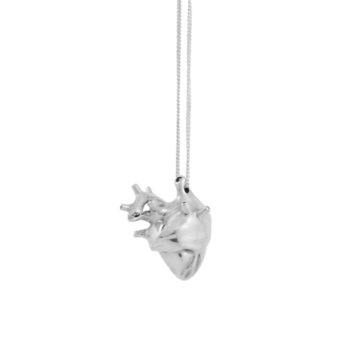Collar Corazón Anatómico Plata