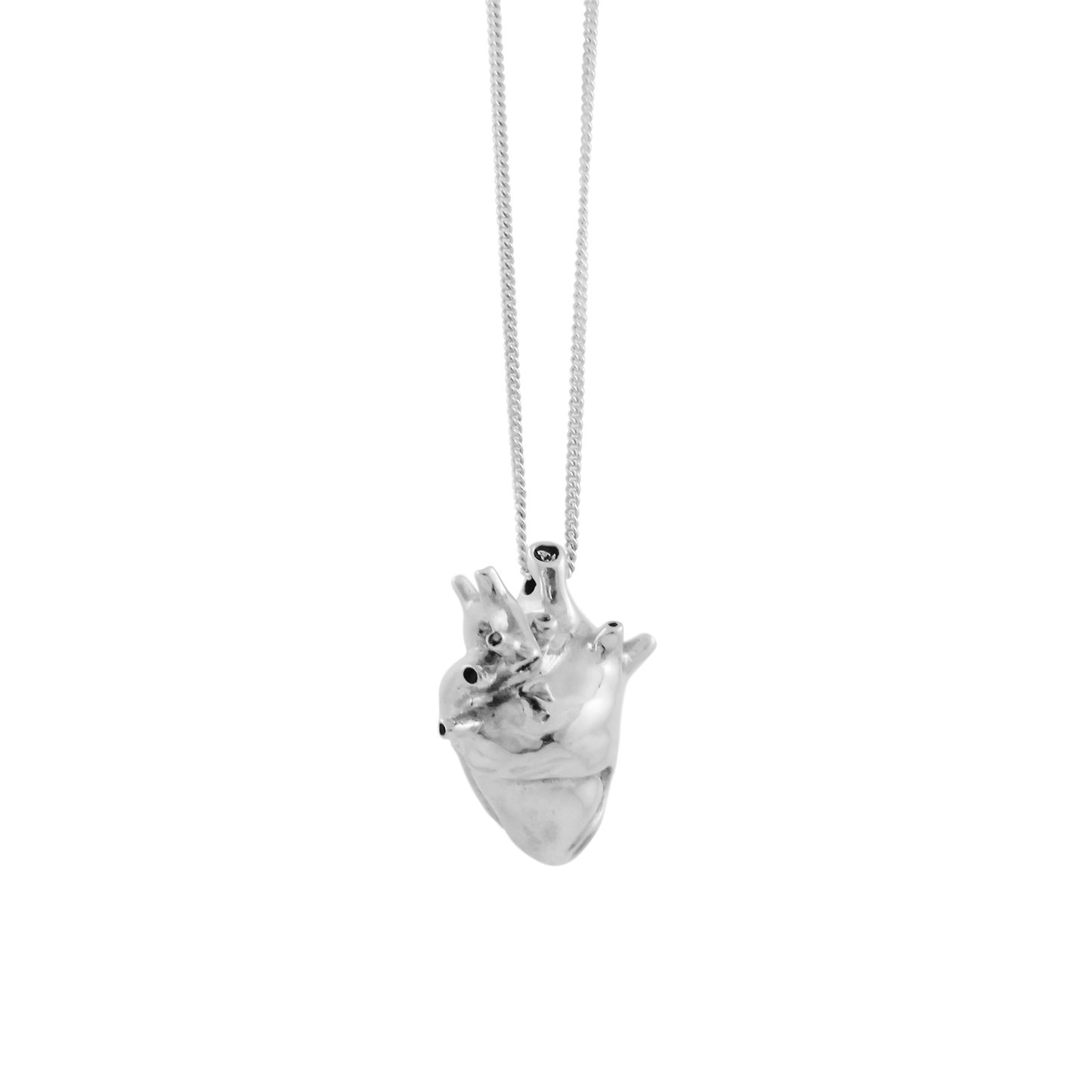 Collar Corazón Anatómico Plata