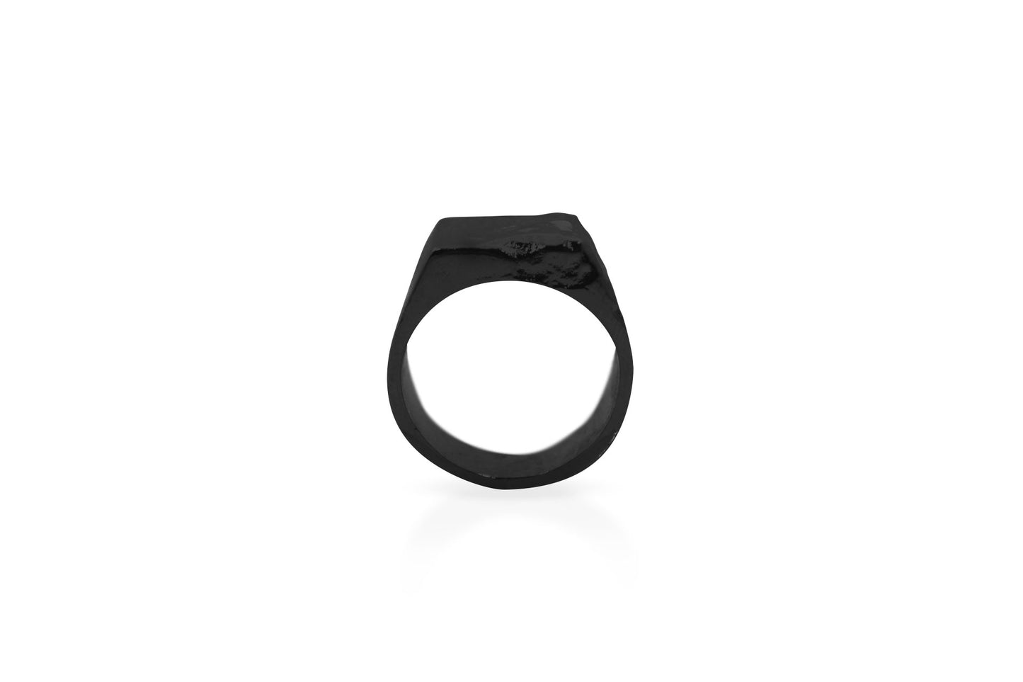 Anillo Tierra Agua Chico Negro Mate