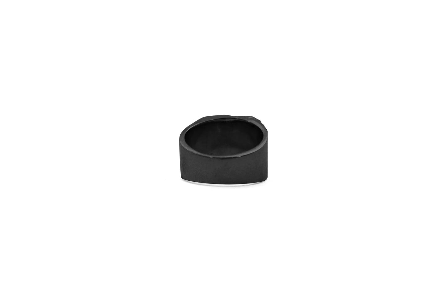Anillo Tierra Agua Chico Negro Mate