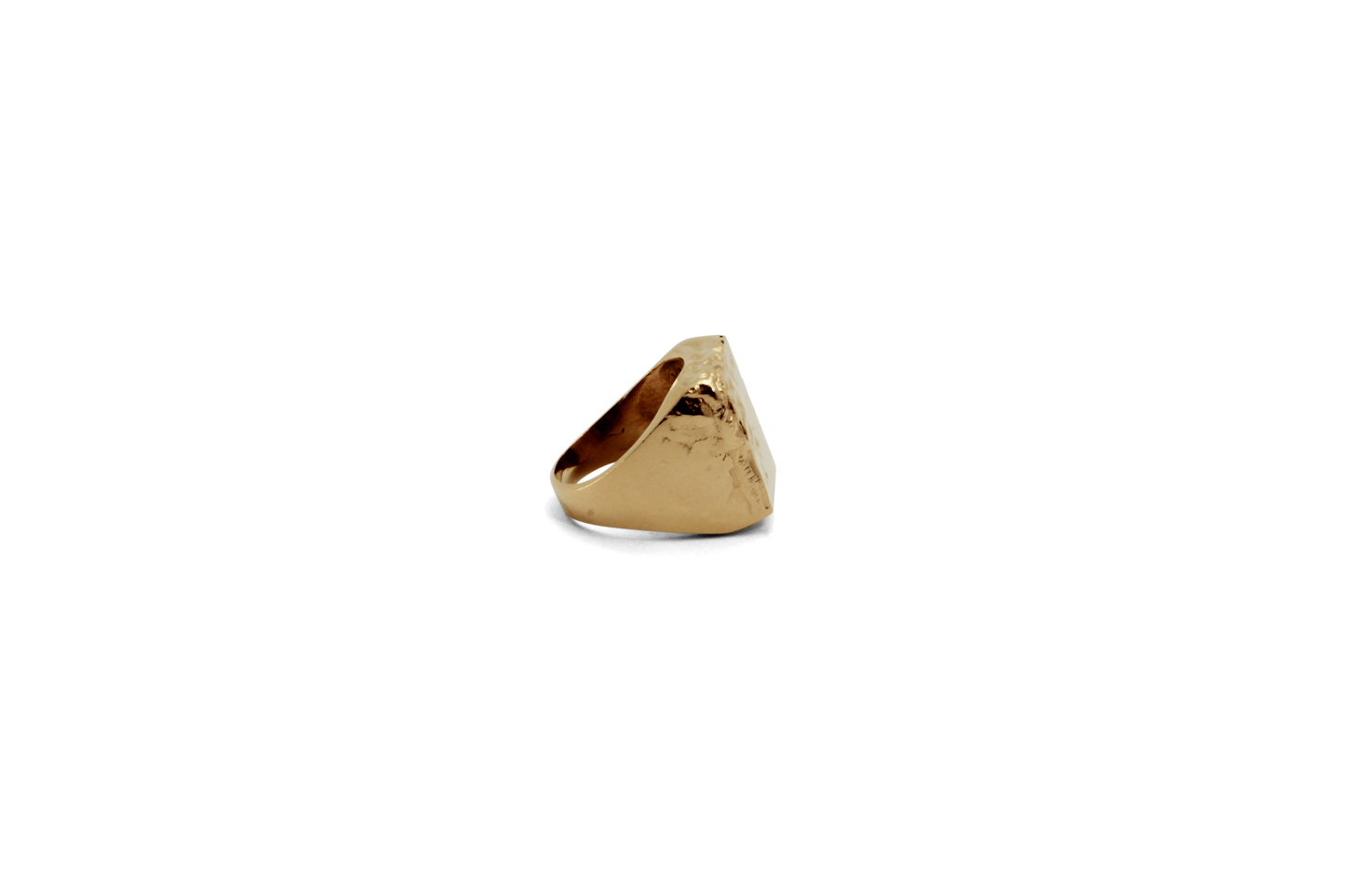 Anillo Tierra Agua Grande Dorado