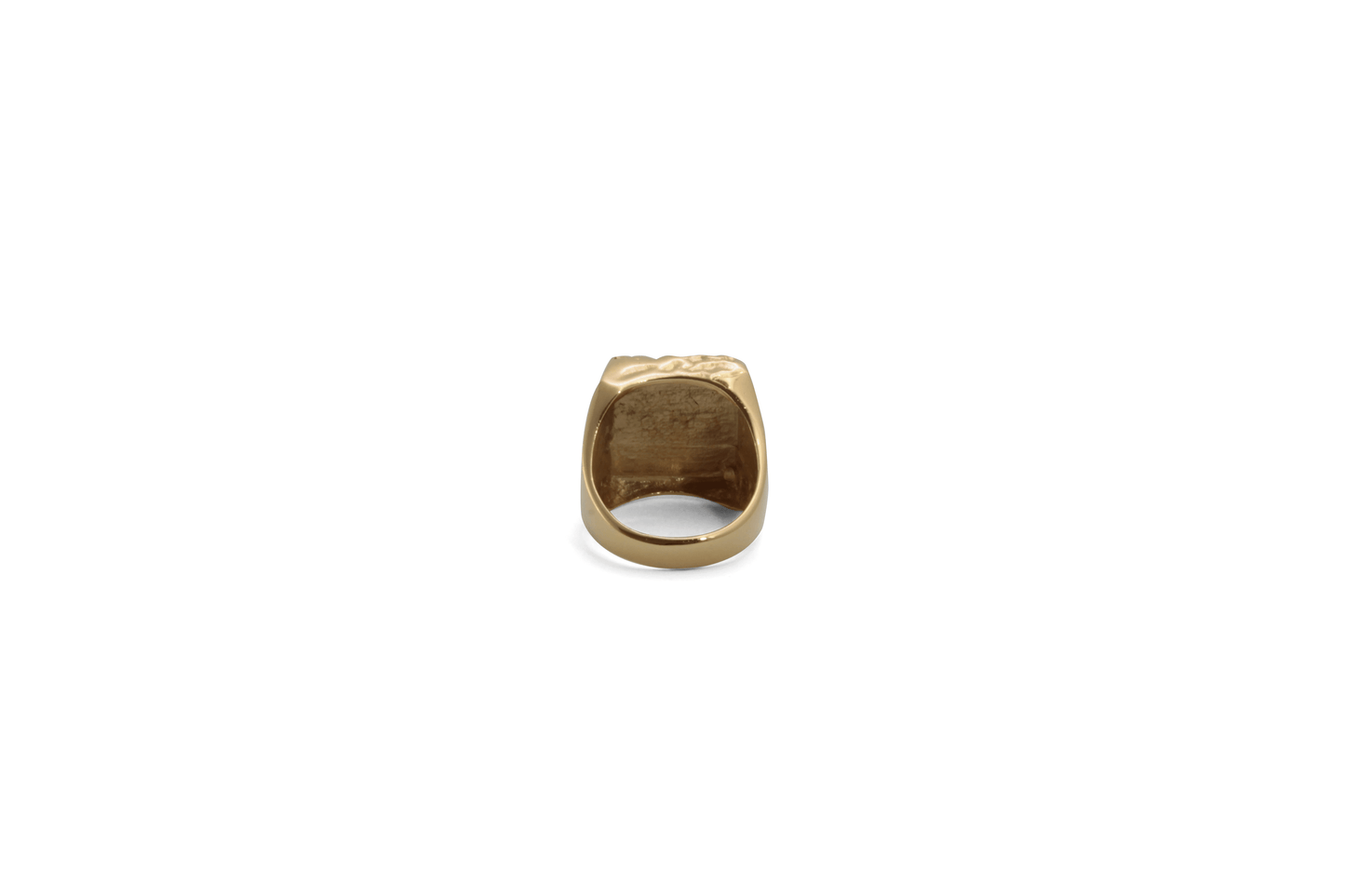 Anillo Tierra Agua Grande Dorado