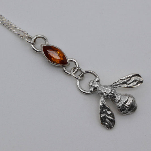 Melipona collar abeja con topacio imperial