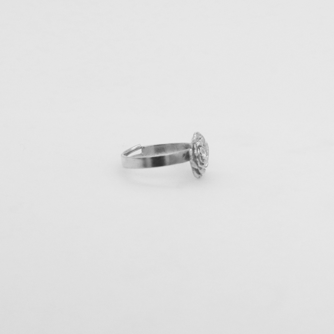 Anillo Rosa Silueta sin hojas.