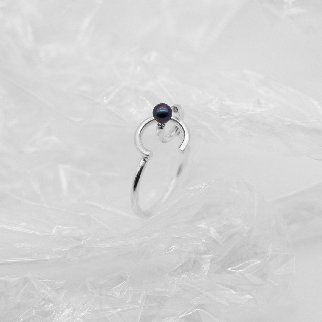 Anillo Circulos y Perlas