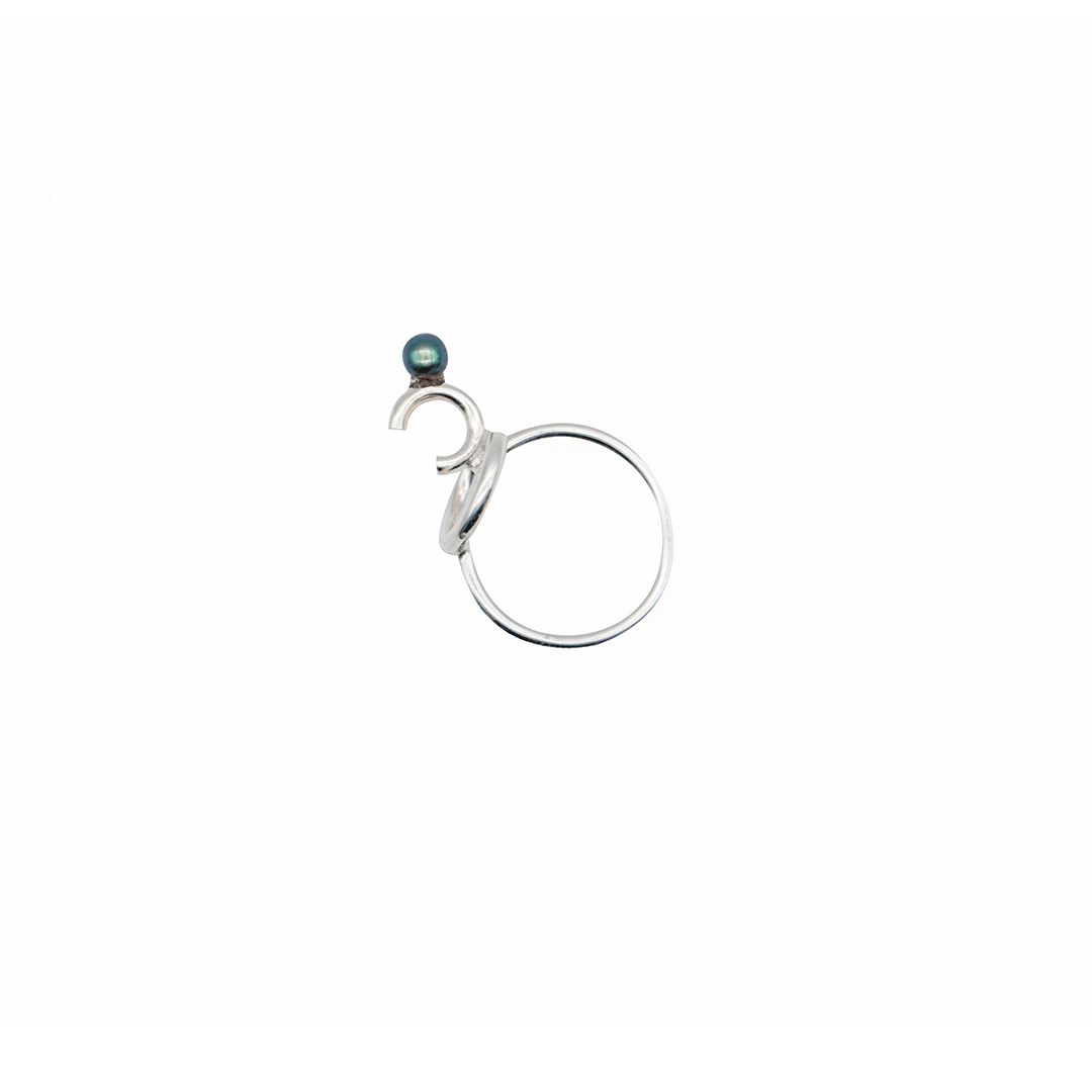 Anillo Circulos y Perlas