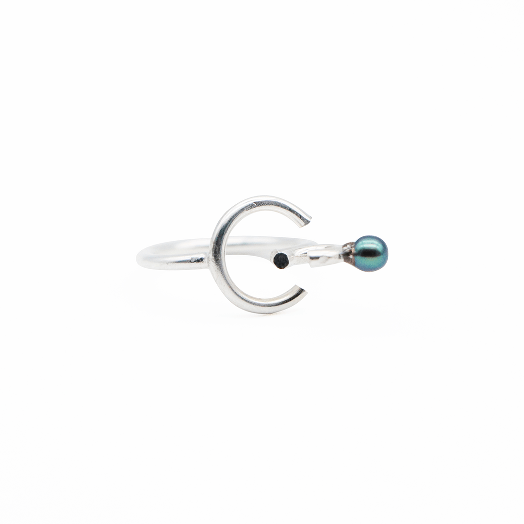 Anillo Circulos y Perlas