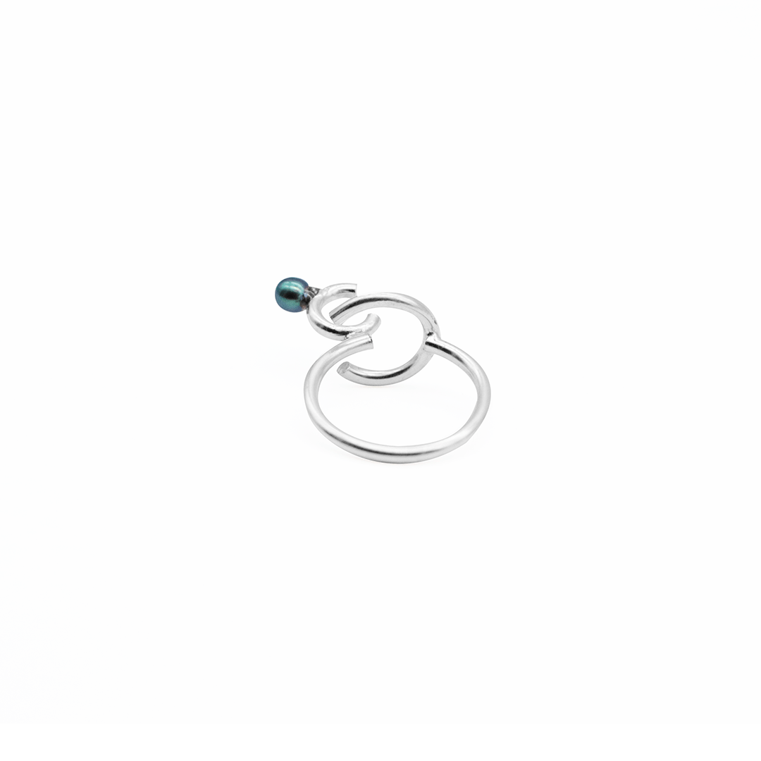 Anillo Circulos y Perlas
