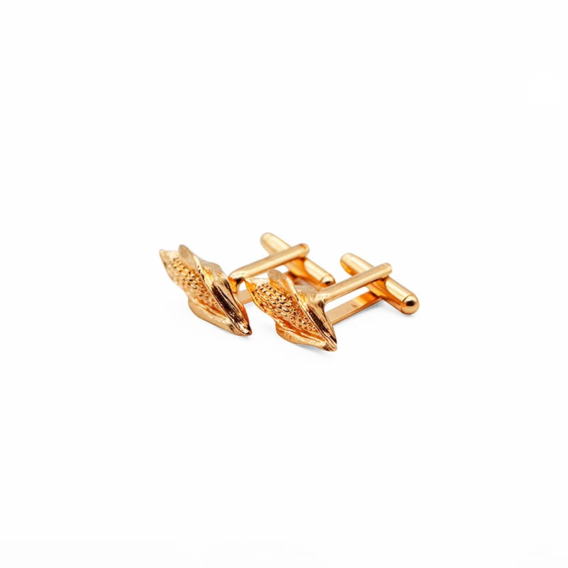 Hijos del Maiz mancuernillas doradas