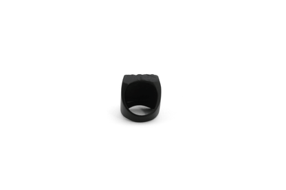 Anillo Tierra Agua Grande Negro Mate