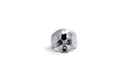Anillo Craneo Low Poly sin Mandibula Cromado